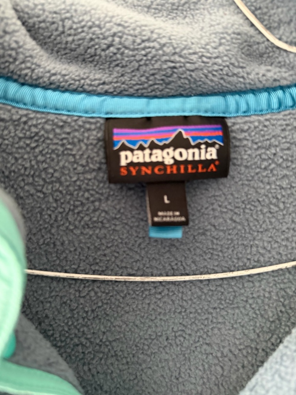 Patagonia Men’s Lightweight Synchilla Snap-T Fleece Pullover in Wavy Blue Large - Picture 5 of 14